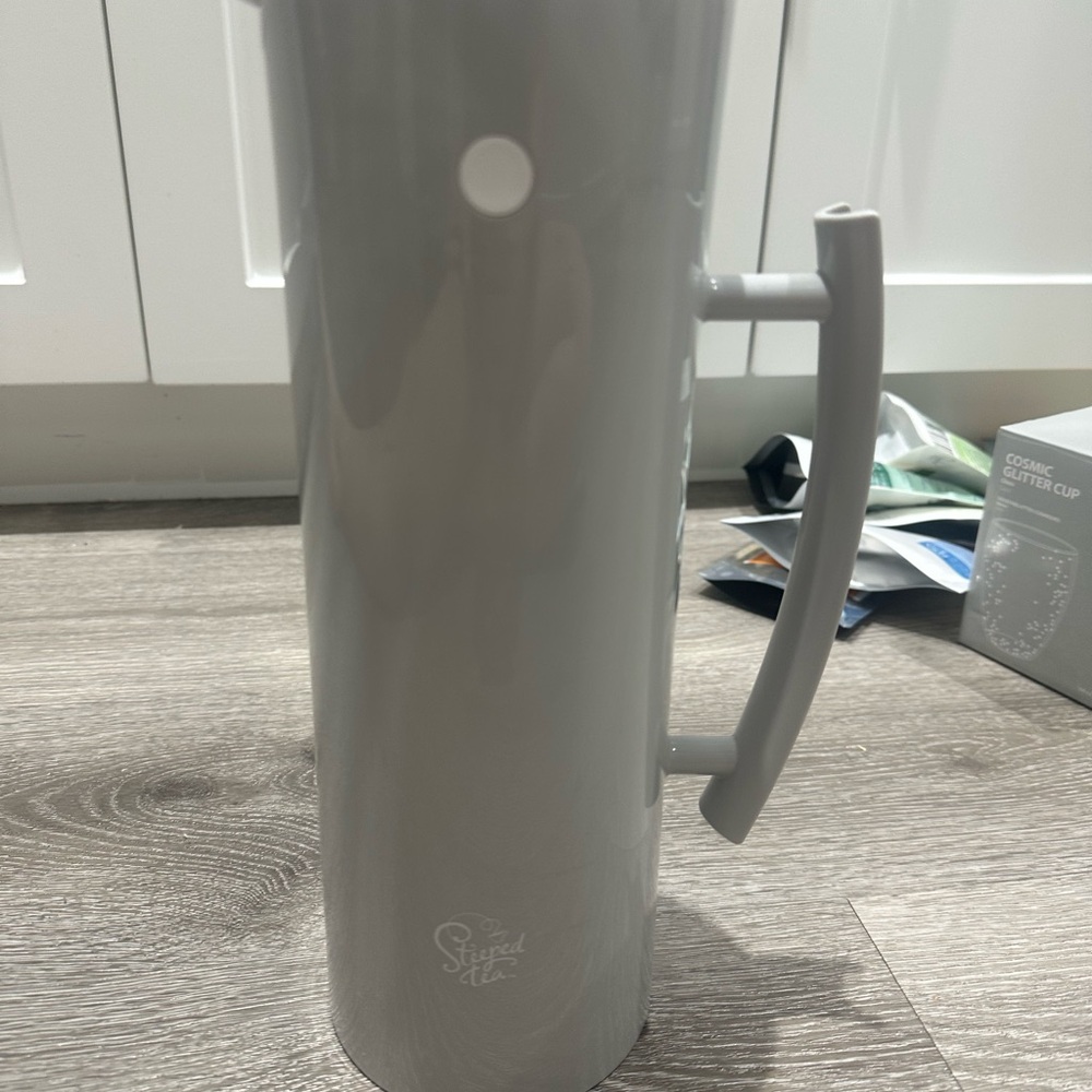 White Ceramic Pitcher - Picture 2 of 4